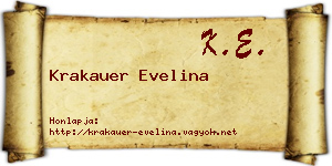 Krakauer Evelina névjegykártya